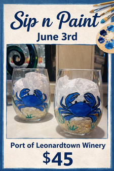 Salty Paintz Crab wine glasses