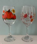 Fall Wine Glass paint night